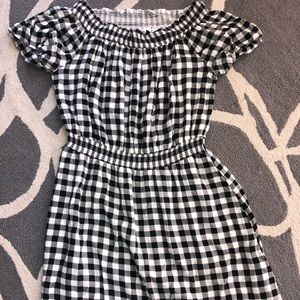 Everly Black and White checkered dress, NWT